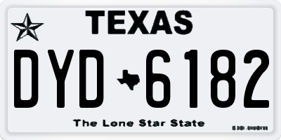 TX license plate DYD6182