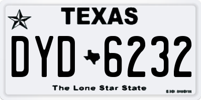 TX license plate DYD6232