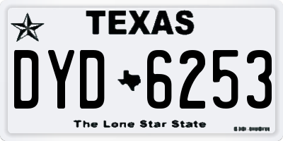 TX license plate DYD6253