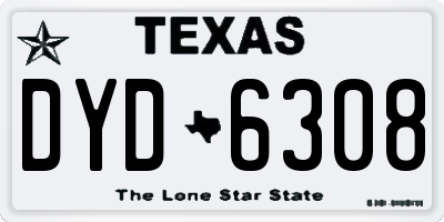 TX license plate DYD6308