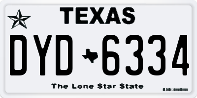 TX license plate DYD6334