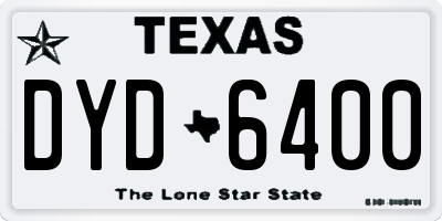 TX license plate DYD6400