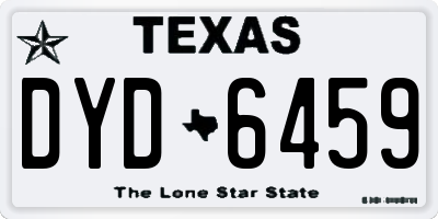 TX license plate DYD6459