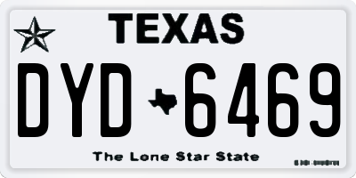 TX license plate DYD6469