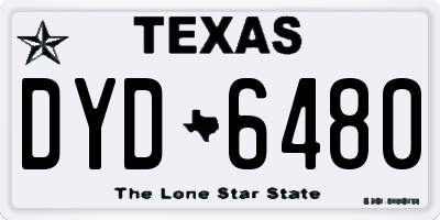 TX license plate DYD6480