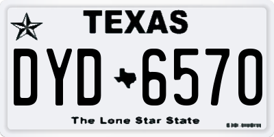 TX license plate DYD6570
