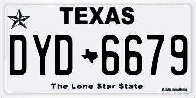 TX license plate DYD6679