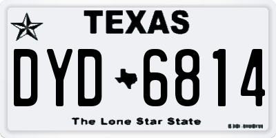 TX license plate DYD6814