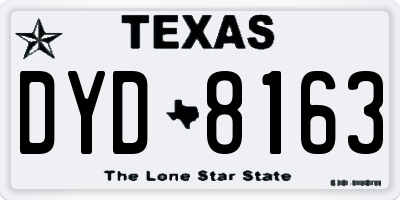 TX license plate DYD8163
