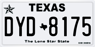 TX license plate DYD8175