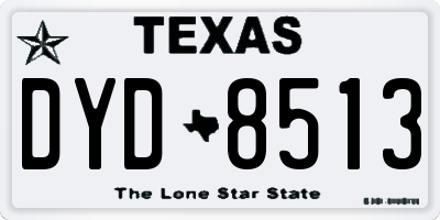 TX license plate DYD8513