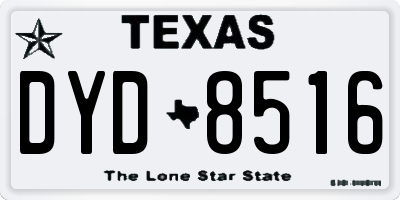 TX license plate DYD8516