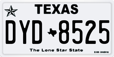 TX license plate DYD8525