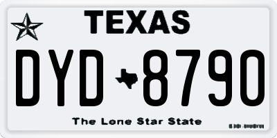 TX license plate DYD8790