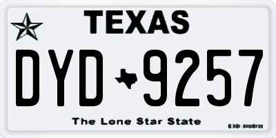 TX license plate DYD9257