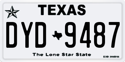 TX license plate DYD9487