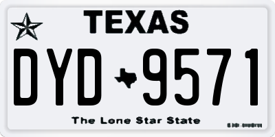 TX license plate DYD9571