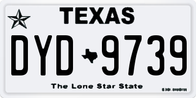 TX license plate DYD9739