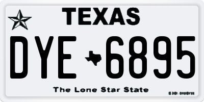 TX license plate DYE6895