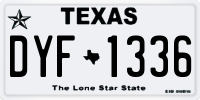 TX license plate DYF1336