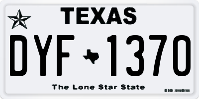TX license plate DYF1370