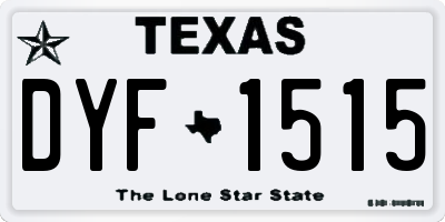 TX license plate DYF1515