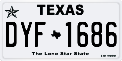 TX license plate DYF1686