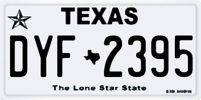 TX license plate DYF2395