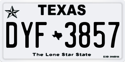 TX license plate DYF3857