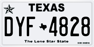 TX license plate DYF4828