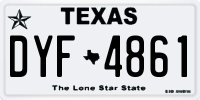 TX license plate DYF4861