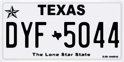 TX license plate DYF5044