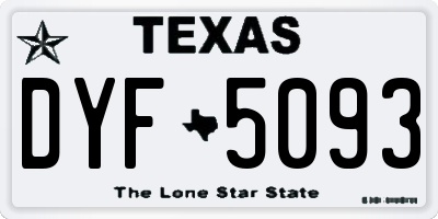 TX license plate DYF5093