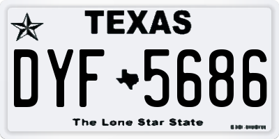 TX license plate DYF5686
