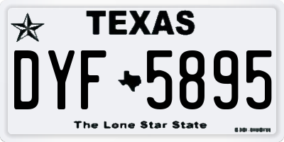 TX license plate DYF5895