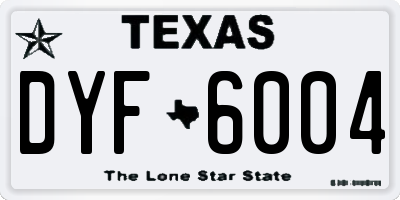 TX license plate DYF6004