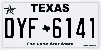 TX license plate DYF6141