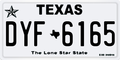 TX license plate DYF6165
