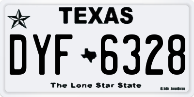 TX license plate DYF6328