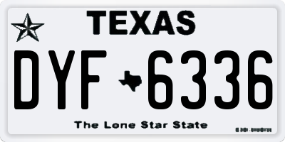 TX license plate DYF6336