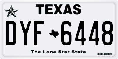 TX license plate DYF6448