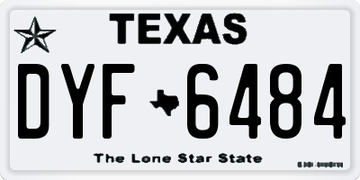 TX license plate DYF6484