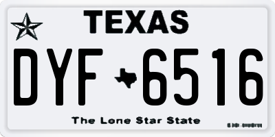 TX license plate DYF6516
