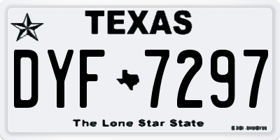 TX license plate DYF7297
