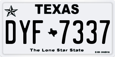 TX license plate DYF7337
