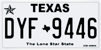 TX license plate DYF9446