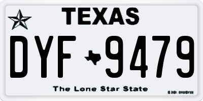 TX license plate DYF9479