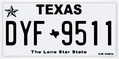 TX license plate DYF9511