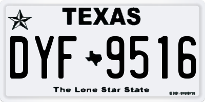 TX license plate DYF9516