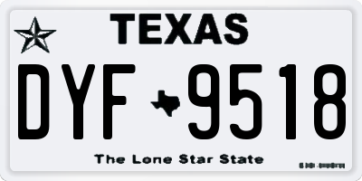 TX license plate DYF9518